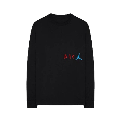 Pre-owned Cactus Jack By Travis Scott X Air Jordan Long-sleeve T-shirt I 'black'