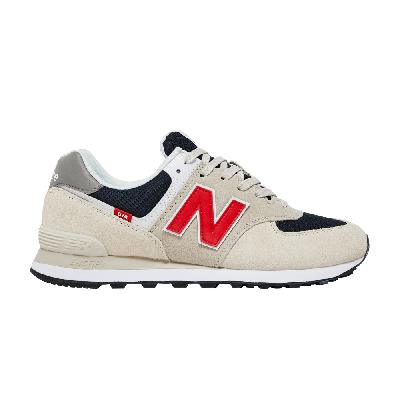 Pre-owned New Balance 574 'beige Red Blue' In Brown