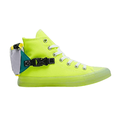 Pre-owned Converse Chuck Taylor All Star Buckle Up High 'neon Jelly' In Green