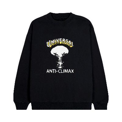 Pre-owned Brain Dead Universal Anti-climax Crewneck Sweatshirt 'washed Black'