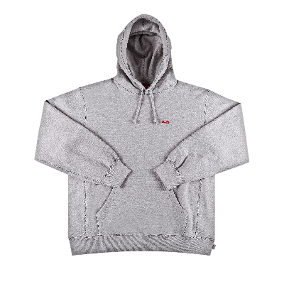 Pre-owned Supreme Small Box Hooded Sweatshirt 'grey'