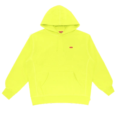 Pre-owned Supreme Small Box Hooded Sweatshirt 'bright Yellow'