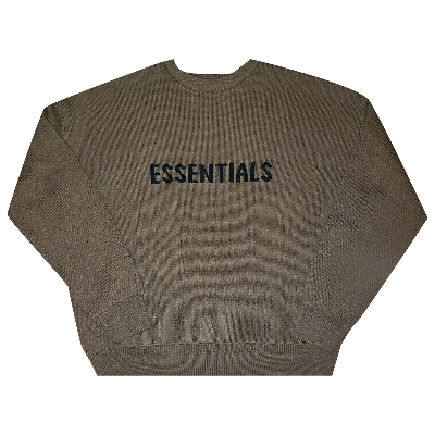 Pre-owned Essentials Fear Of God  X Ssense Knit Sweater 'rain Drum' In Brown