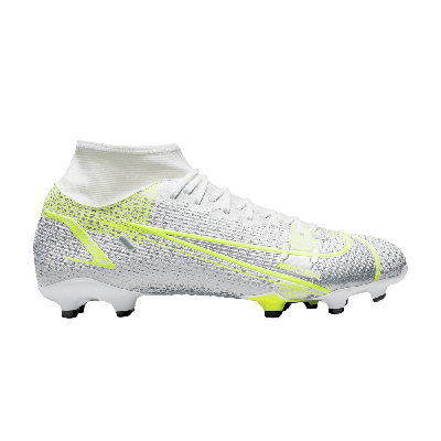 Pre-owned Nike Mercurial Superfly 8 Academy Mg 'metallic Silver Volt' In White