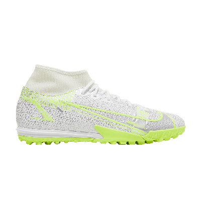 Pre-owned Nike Mercurial Superfly 8 Academy Tf 'metallic Silver Volt' In White
