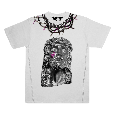 Pre-owned Vlone X Yams Day Jesus Piece T-shirt 'white'