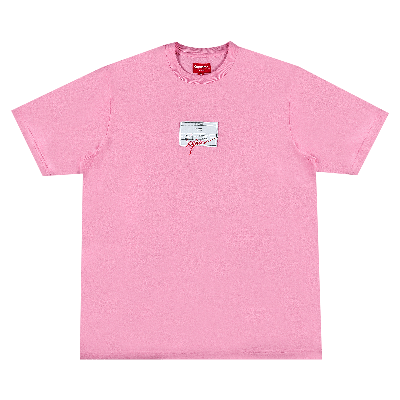 Pre-owned Supreme Signature Label Short-sleeve Top 'pink'
