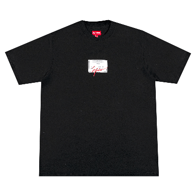 Pre-owned Supreme Signature Label Short-sleeve Top 'black'