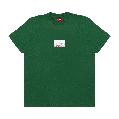 Pre-owned Supreme Signature Label Short-sleeve Top 'olive' In Green
