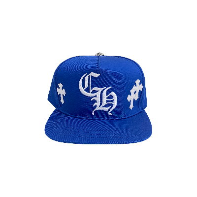 Pre-owned Chrome Hearts Cross Patch Baseball Hat 'blue'