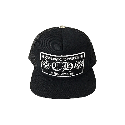 Pre-owned Chrome Hearts Ch Las Vegas Trucker Hat 'black'
