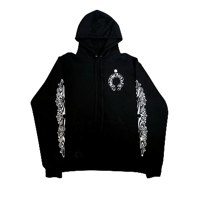 Pre-owned Chrome Hearts Horseshoe Floral Hoodie 'black'