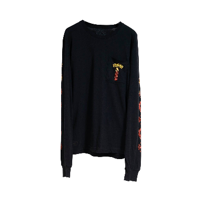 Pre-owned Chrome Hearts Gradient Logo Long-sleeve T-shirt 'black'