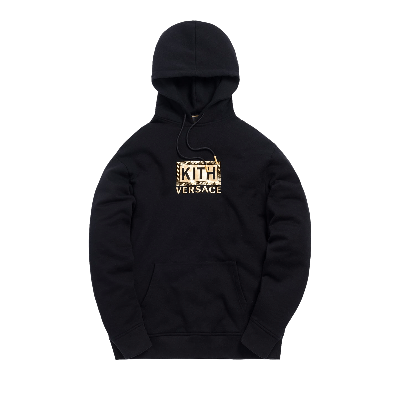 Pre-owned Kith X Versace Greek Key Hoodie 'black'