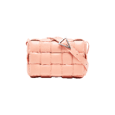 Pre-owned Bottega Veneta Padded Cassette Bag 'peachy/silver' In Orange