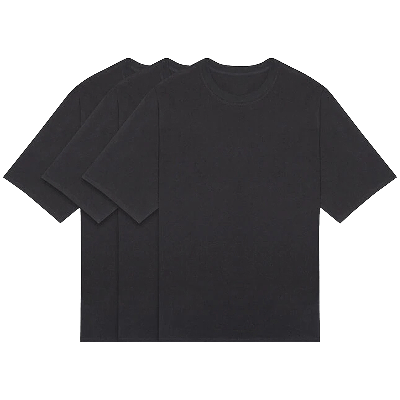 Pre-owned Essentials Fear Of God  Three Pack T-shirts 'black'