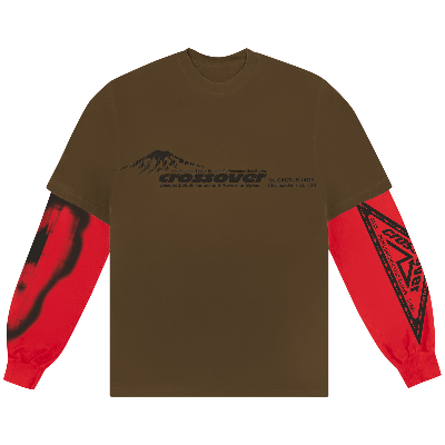 Pre-owned Cactus Jack By Travis Scott Crossover Long-sleeve 'brown/red'