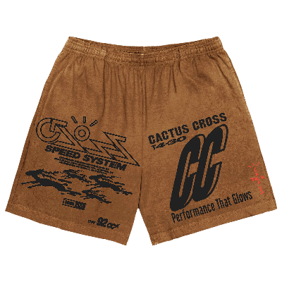 Pre-owned Cactus Jack By Travis Scott 92cc Shorts 'brown'