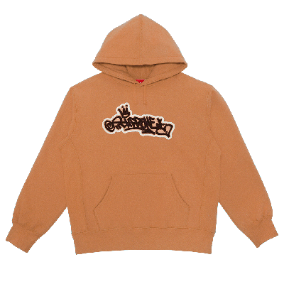 Pre-owned Supreme Handstyle Hooded Sweatshirt 'brown'