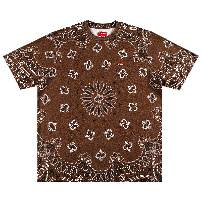 Pre-owned Supreme Small Box Tee 'brown Bandana'