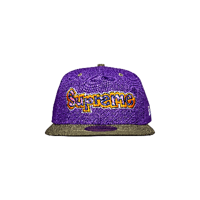 Pre-owned Supreme X New Era Gonz Logo Hat 'purple'