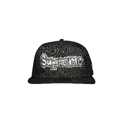 Pre-owned Supreme X New Era Gonz Logo Hat 'black'