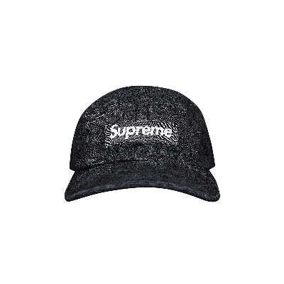 Pre-owned Supreme Frayed Logos Denim Camp Cap 'black'