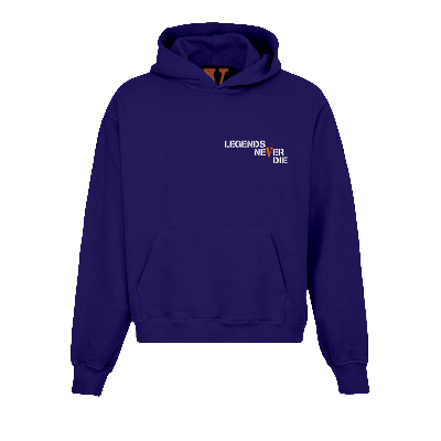 Pre-owned Vlone X Juice Wrld Legends Never Die Hoodie 'royal Blue'