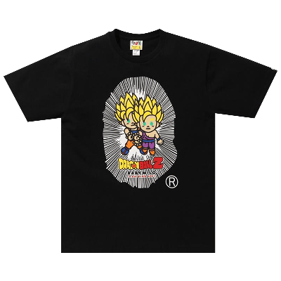 Pre-owned Bape X Dragon Ball Baby Milo Ape Head Tee 'black'