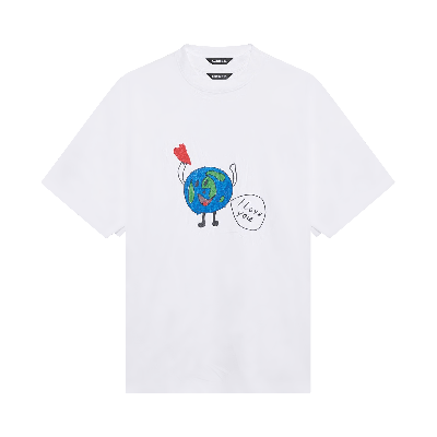 Pre-owned Balenciaga Love Earth Flatground Large Fit T-shirt 'white'