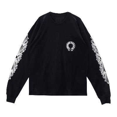 Pre-owned Chrome Hearts Horseshoe Long-sleeve T-shirt 'black/white'