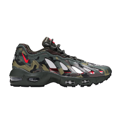 Pre-owned Nike Supreme X Air Max 96 'camo' In Green