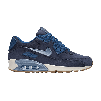 Pre-owned Nike Wmns Air Max 90 Premium Suede 'midnight Navy Gum' In Blue