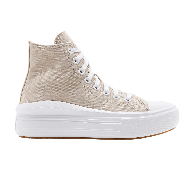 Pre-owned Converse Wmns Chuck Taylor All Star Move High 'mono Pastels - Farro' In Cream