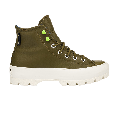 Pre-owned Converse Wmns Chuck Taylor All Star Lugged Winter High Gtx 'dark Moss' In Green