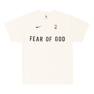 Pre-owned Nike X Fear Of God Warm Up T-shirt 'sail' In Cream