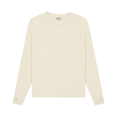 Pre-owned Essentials Fear Of God  Long-sleeve Tee 'buttercream' In Cream