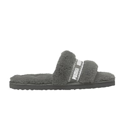 Pre-owned Puma Wmns Fluff Slide 'charcoal Grey'
