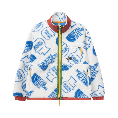 Pre-owned Brain Dead X The North Face Extreme Pile Full Zip Fleece 'white' In Multi-color