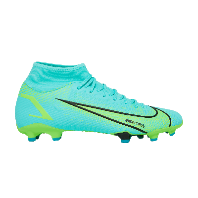 Pre-owned Nike Mercurial Superfly 8 Academy Mg 'dynamic Turquoise Lime Glow' In Blue