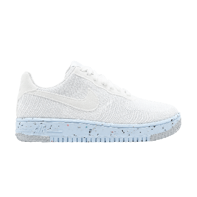 Pre-owned Nike Wmns Air Force 1 Crater Flyknit 'pure Platinum' In White