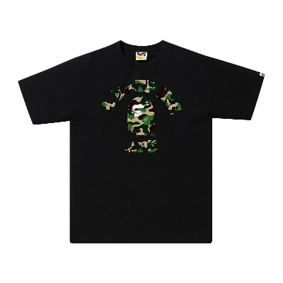 Pre-owned Bape Abc Camo College Tee 'black/green'
