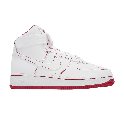 Pre-owned Nike Air Force 1 High '07 'university Red' In White