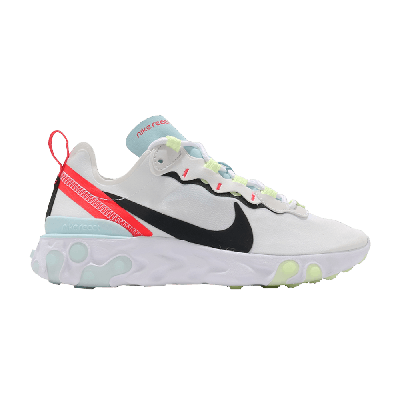 Pre-owned Nike Wmns React Element 55 'white Black Blue'