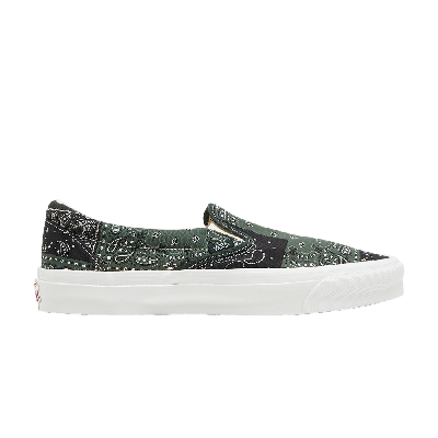 Pre-owned Vans Kith X Vault Og Classic Slip-on Lx 'bandana - Scarab' In Green