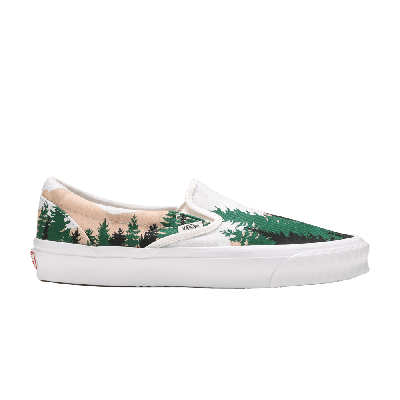 Pre-owned Vans Kith X Vault Og Classic Slip-on Lx 'treescape' In Green