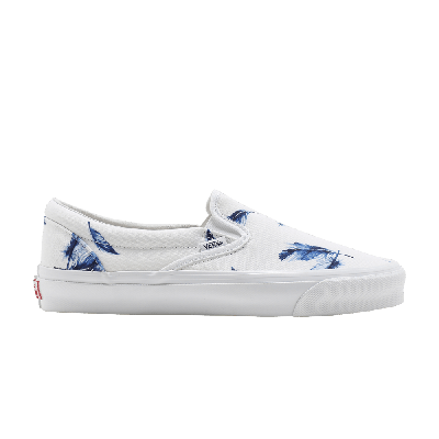 Pre-owned Vans Kith X Vault Og Classic Slip-on Lx 'feathers' In White