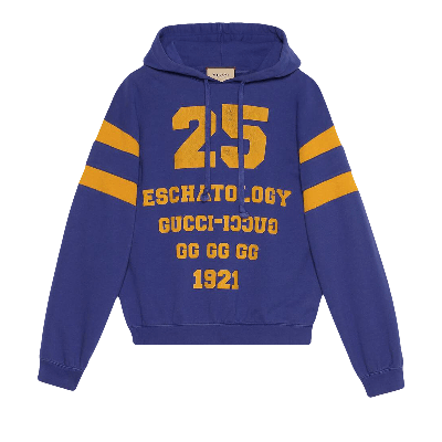Pre-owned Gucci Sweatshirt With '25  Eschatology And Blind For Love 1921 ' Print 'blue'