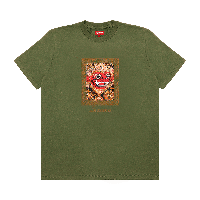 Pre-owned Supreme Barong Patch Short-sleeve Top 'olive' In Green