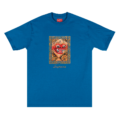 Pre-owned Supreme Barong Patch Short-sleeve Top 'dark Cyan' In Blue